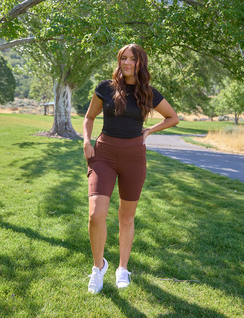 SA Exclusive Brown Biker Shorts