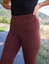 SA Exclusive Brown Solid Capri Leggings