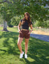 SA Exclusive Brown Solid Harem Shorts