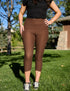 SA Exclusive Brown Mini Polka Dot Capri Pocket Leggings