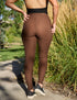 SA Exclusive Brown Mini Polka Dot Pocket Leggings