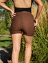 SA Exclusive Brown Mini Polka Dot Yoga Shorts