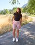 SA Exclusive Dusty Rose Solid Biker Shorts
