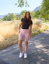 SA Exclusive Dusty Rose Solid Biker Shorts