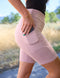 SA Exclusive Dusty Rose Solid Biker Shorts