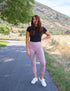 SA Exclusive Dusty Rose Solid Capri Leggings