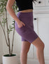 SA Exclusive Eggplant Solid Biker Shorts
