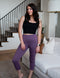 SA Exclusive Eggplant Solid Capri Leggings