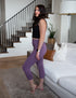 SA Exclusive Eggplant Solid Capri Leggings