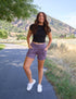 SA Exclusive Eggplant Solid Harem Shorts