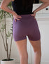 SA Exclusive Eggplant Solid Yoga Shorts