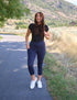 SA Exclusive Navy Pocket Capri Leggings