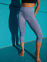 SA Exclusive Periwinkle Solid Capri Leggings