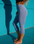 SA Exclusive Periwinkle Solid Capri Leggings