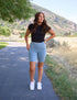 SA Exclusive Slate Solid Biker Shorts