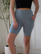 SA Exclusive Slate Solid Biker Shorts