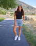 SA Exclusive Slate Solid Harem Shorts