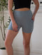 SA Exclusive Slate Solid Yoga Shorts