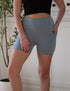 SA Exclusive Slate Solid Yoga Shorts