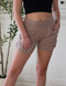 SA Exclusive Taupe Solid Harem Shorts