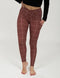 SA Brown Windowpane Cross Waistband Pocket Leggings