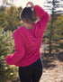 "Hi, I'm Pink Textured Hoodie"