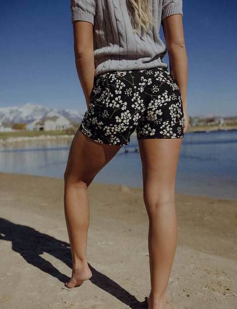 SA Exclusive Black Blossom Harem Shorts