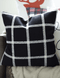 Black Plaid Pillow Cover