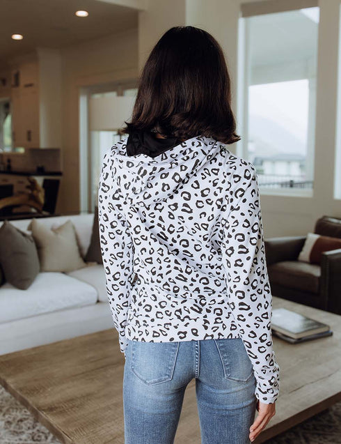 Double Hooded Snow Leopard Sweatshirt – SimpleAddiction