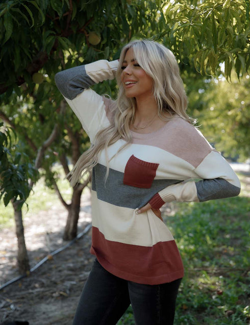 Drawn To Block Sweater