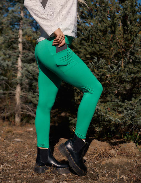 SA Exclusive Emerald Pocket Solid Leggings