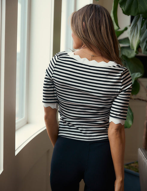 Enchanted Stripes and Scalloped Top