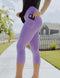 SA Exclusive Lavender Solid Capri Pocket Leggings