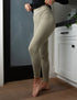 SA Exclusive Light Olive Solid Leggings
