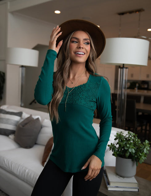 Make Space For Lace Casual Top