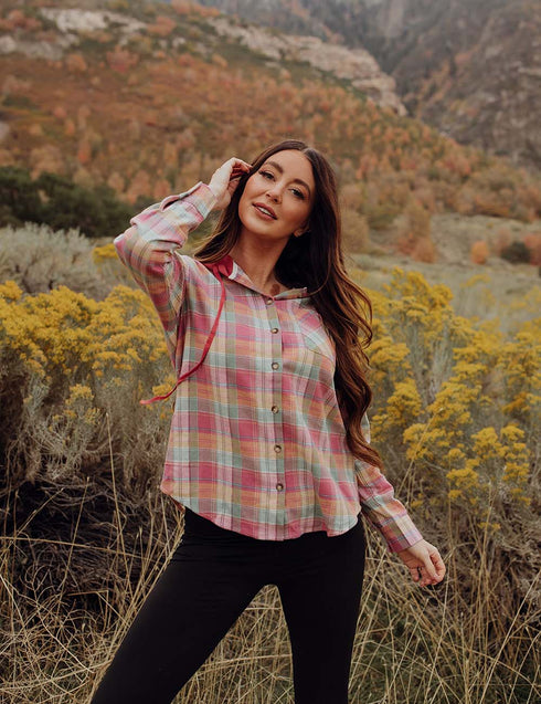 Make Your Day Plaid Hoodie