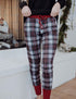 SA Exclusive Plaid and Red Joggers