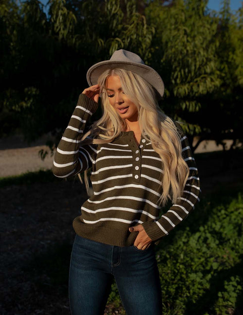 Pleasing Stripes Sweater