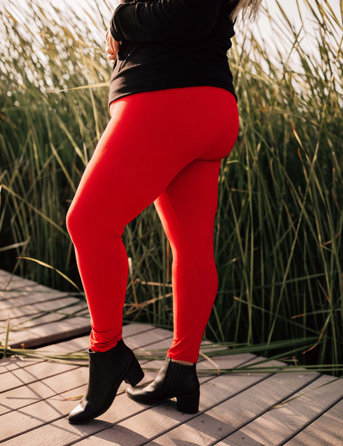 SA Exclusive Red Solid Leggings – SimpleAddiction