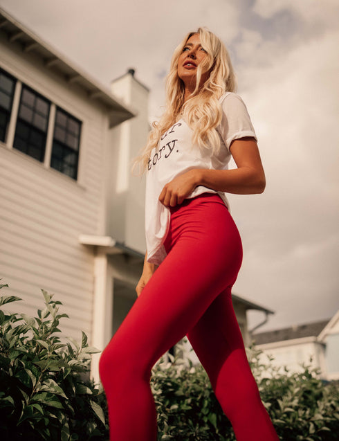 SA Exclusive Red Solid Leggings – SimpleAddiction