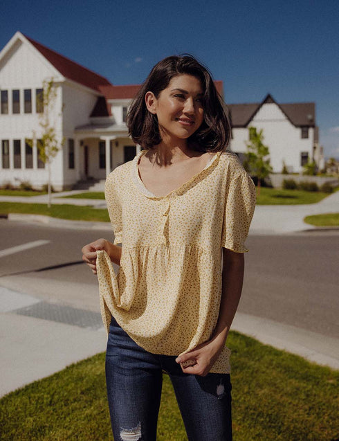 Right On The Path Peplum Top