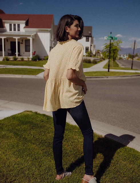 Right On The Path Peplum Top