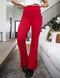 SA Exclusive Red Pocket Flare Leggings