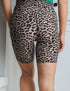 SA Exclusive Sassy Tan Leopard Biker Shorts