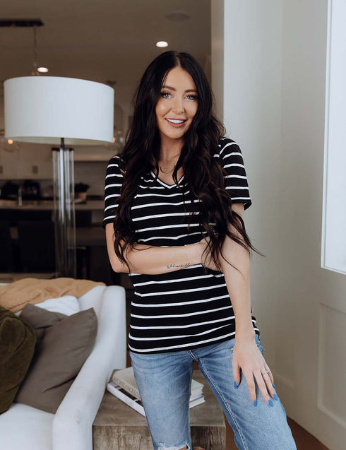 Share Your Thoughts Stripe Top