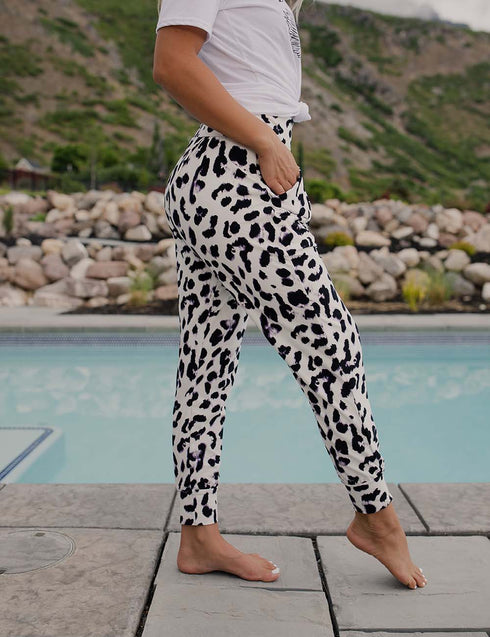 SA Exclusive Snow Leopard Harem Pocket Pants