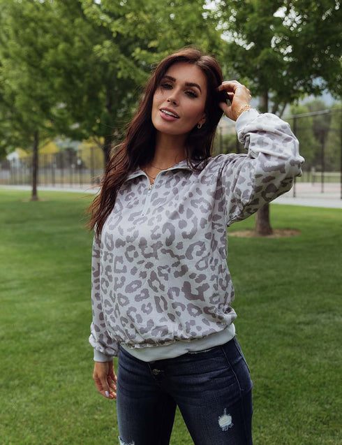 Walk On The Wild Side Half Zip Top