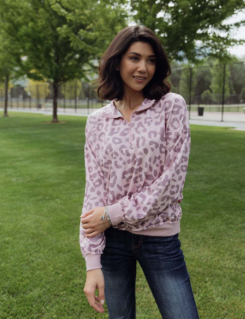 Walk On The Wild Side Half Zip Top