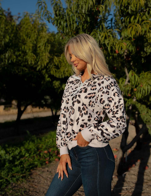 Walk On The Wild Side Half Zip Top