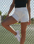 SA Exclusive White Solid Harem Shorts